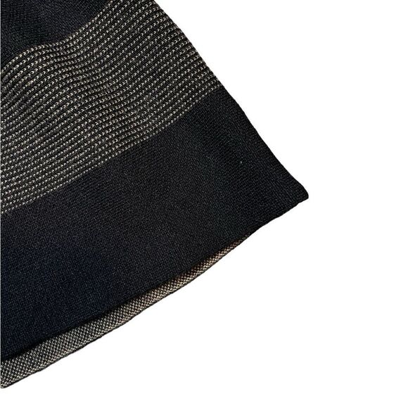 CABLE & GAUGE Sweater Dress Black Tan Size Medium - Picture 9 of 9